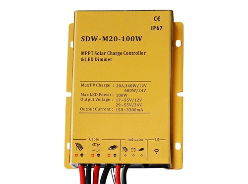 SDW-M20A-100WMPPT太阳能LED路灯控制一体机