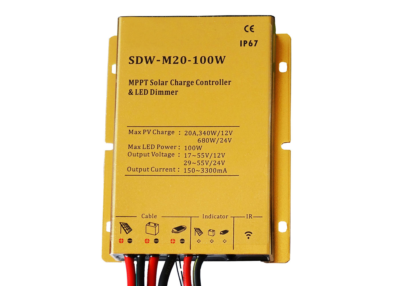 SDW-M20A-100WMPPT太阳能LED路灯控制一体机